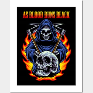 AS BLOOD RUNS BLACK BAND Posters and Art